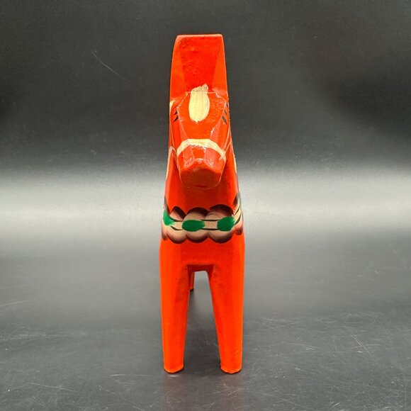 Vintage Dala Horse Figurine Nils Olsson Sweden Red Wooden Hand Painted Swedish - Picture 5 of 10